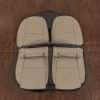 Chevy Camaro Convertible leather seat kit - Dark Graphite & Biscuit - Rear seat upholstery