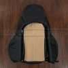 Chevrolet Corvette Leather Seat Kit - Black/Bisque - Front seat backrest with perforated body