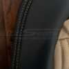 Contrasting double-stitching in Bisque