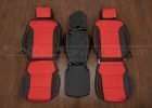 GMC Sierra Leather Seat Kit - Black & Bright Red - Front seat upholstery