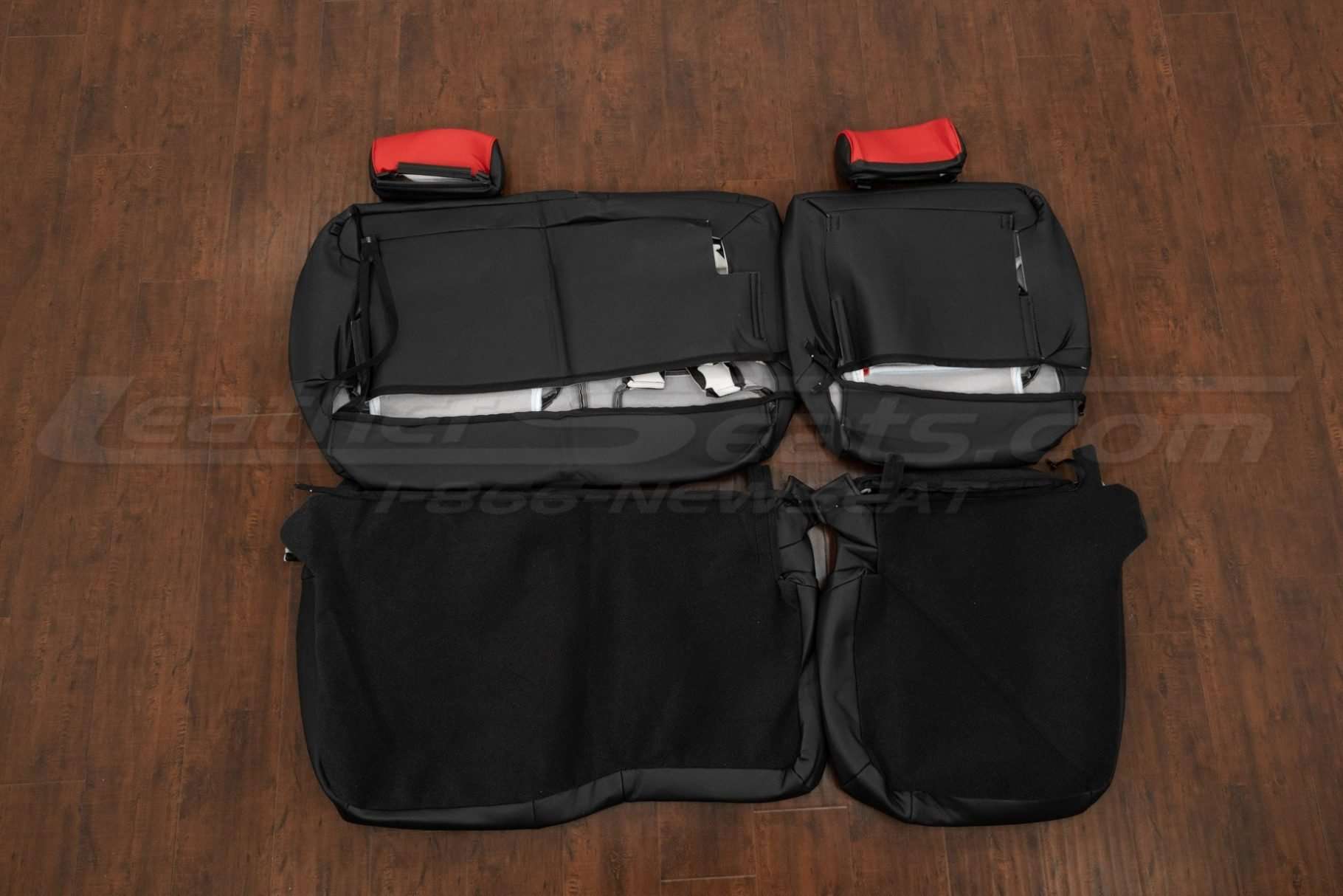 Back view of rear seat upholsery