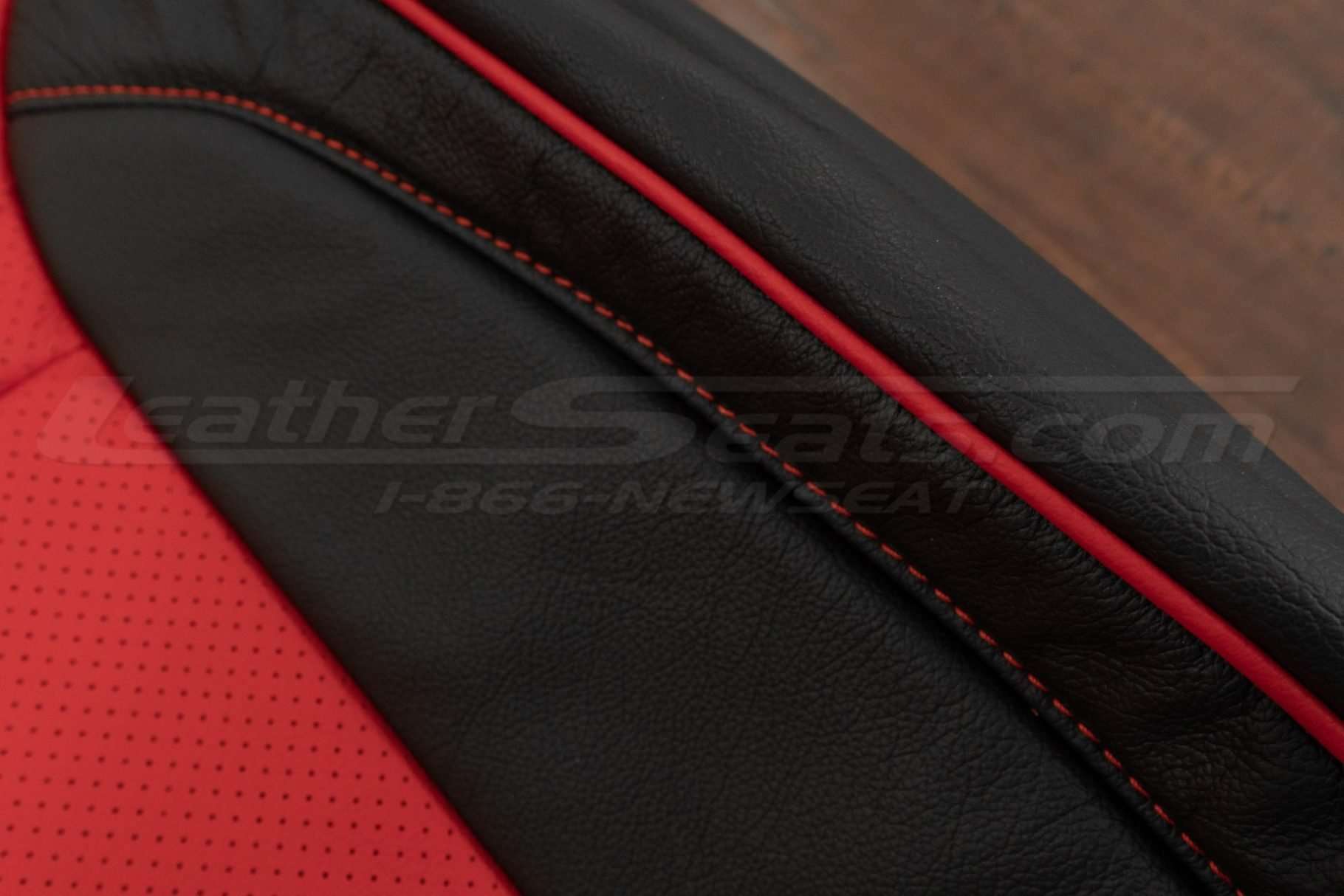 Contrasting Bright Red Piping