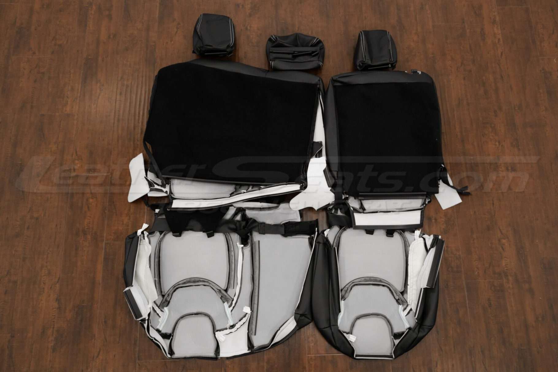 Back view of rear seat uphosltery