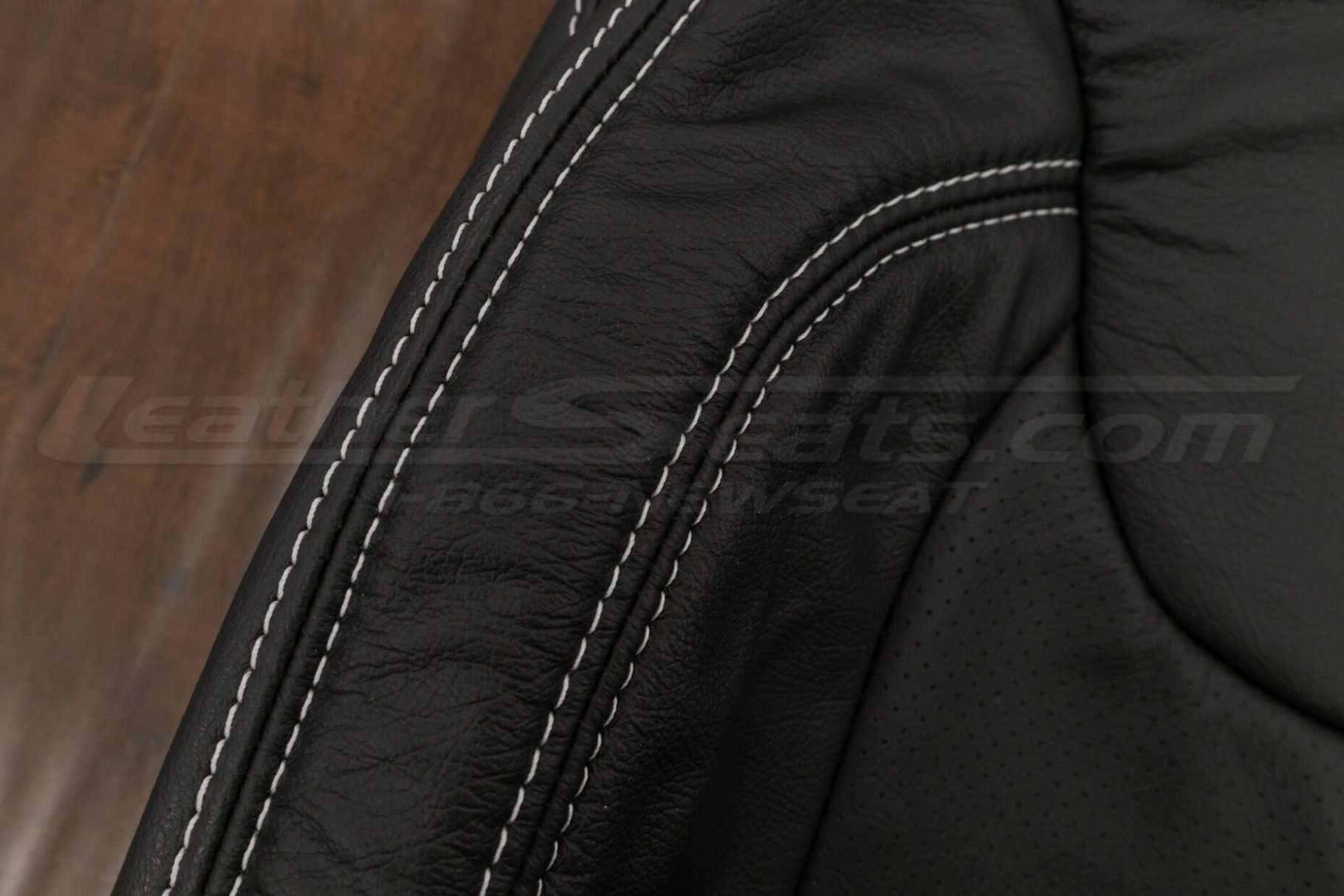 Contrasting White Double-Stitching