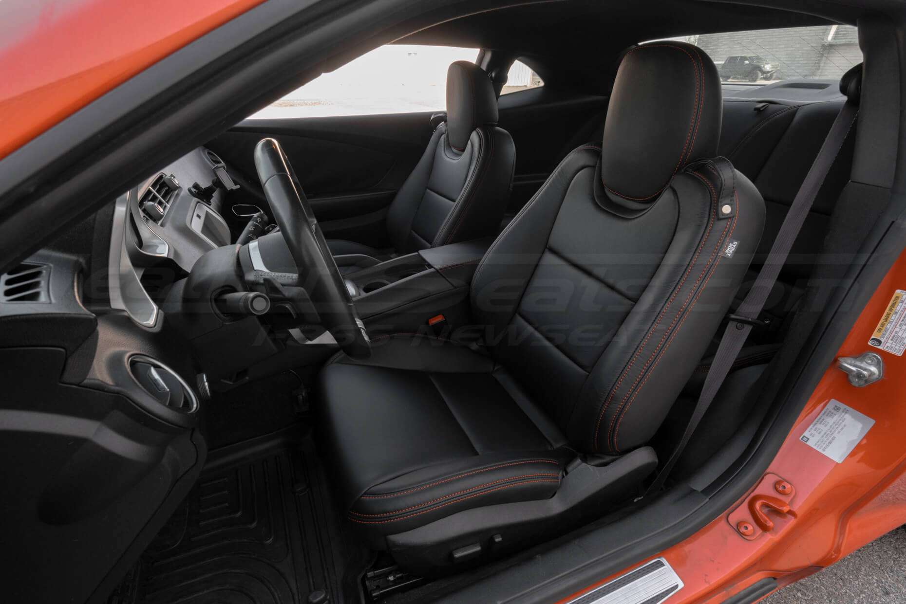 Chevrolet Camaro Installed Leather Seats - Black - Front driver's seat