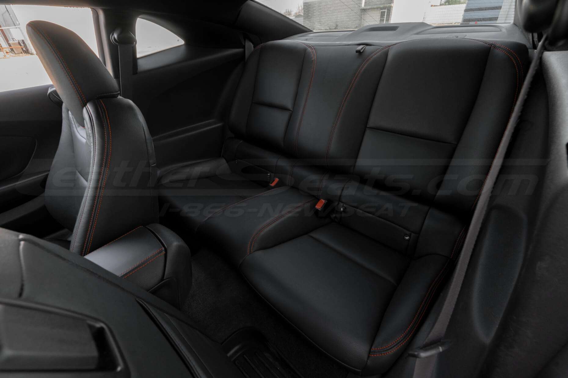 Chevy Camaro Leather Seats - Black - Installed rear seats
