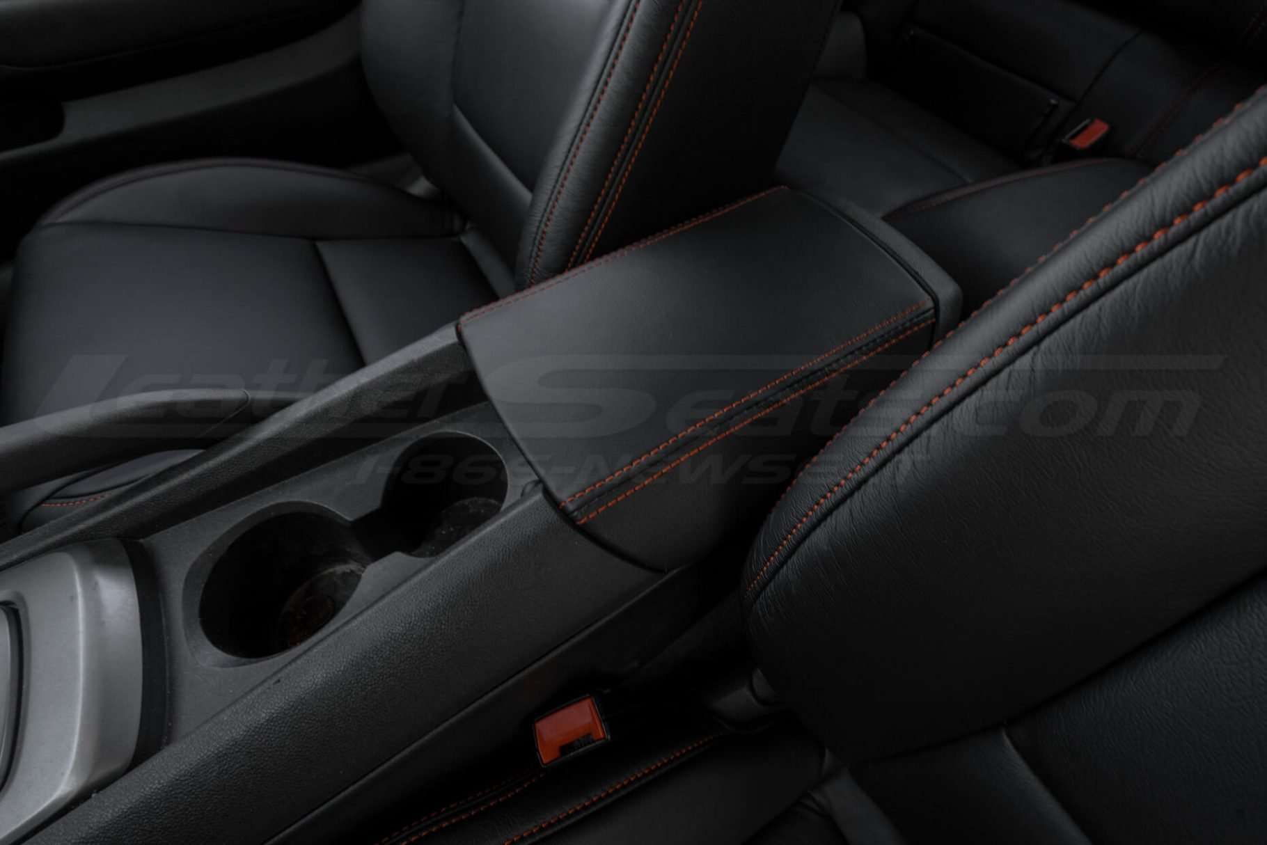 Installed console lid cover