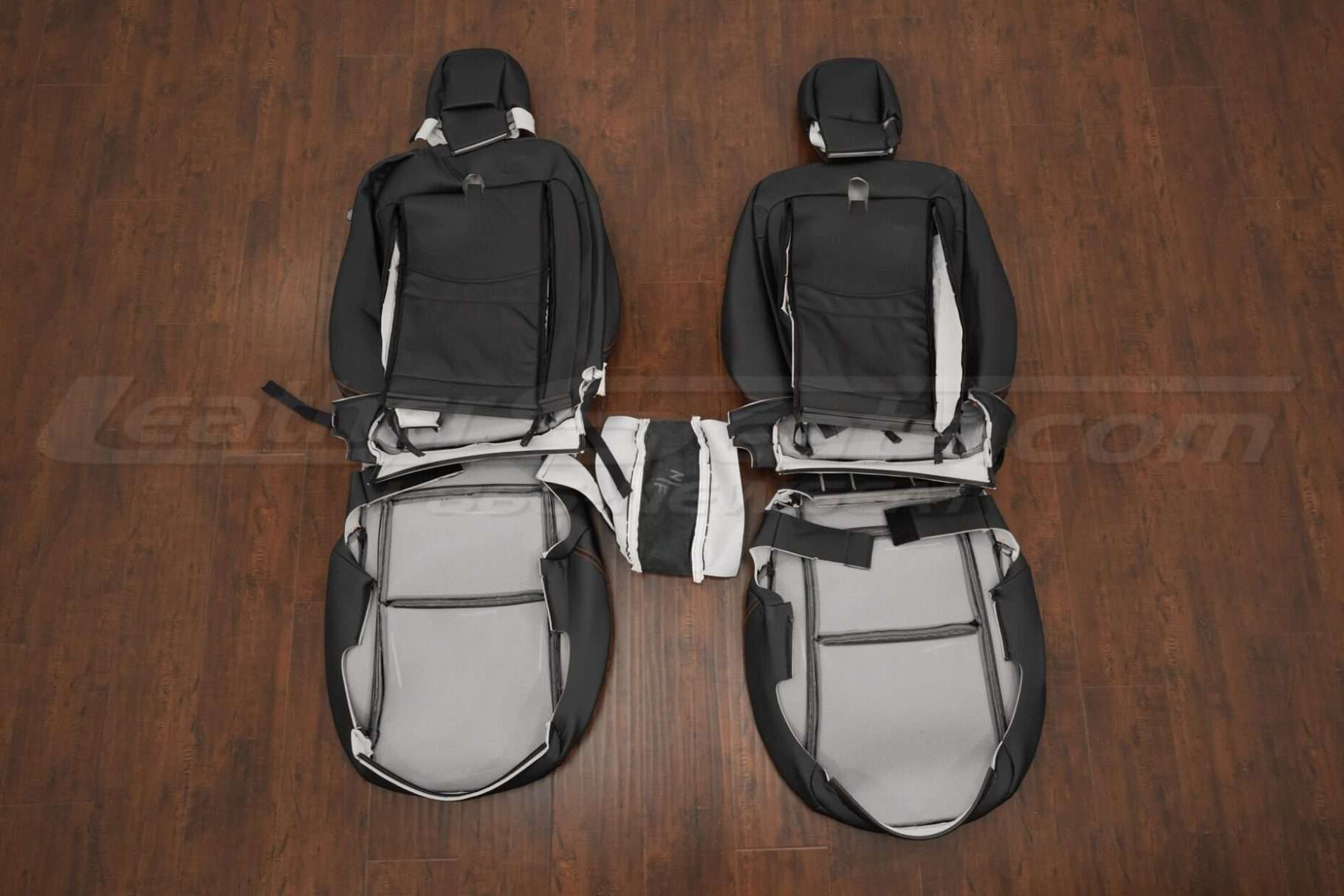 Back view of front seat uphlstery and console lid ocver