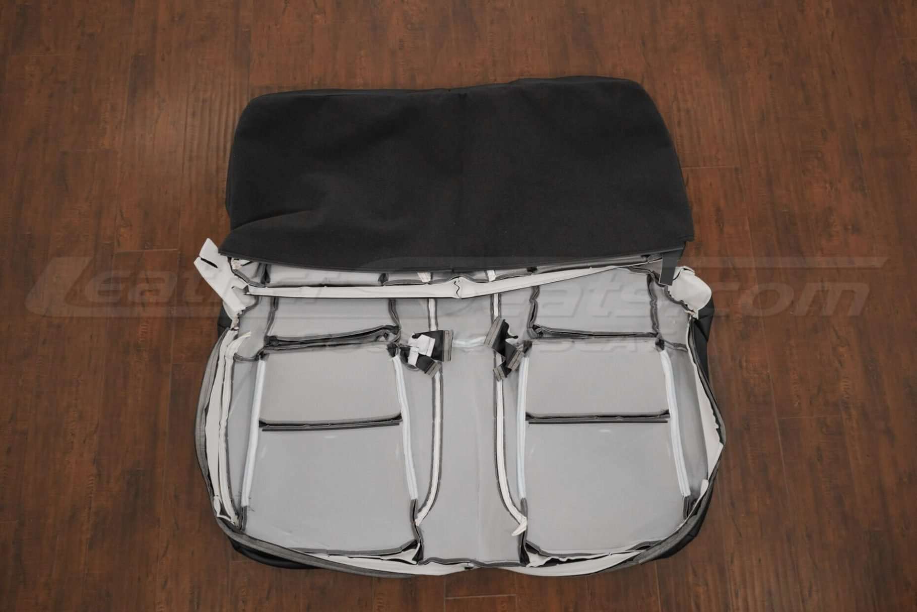 Back view of rear seat upholstery