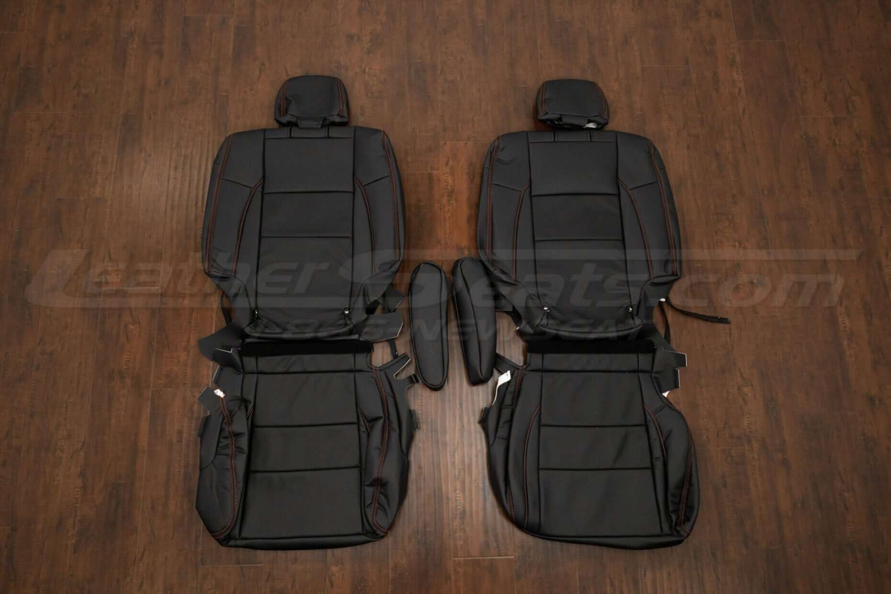 Dodge Durango Leather Seat Kit - Black - Middle Row Upholstery with Armrests