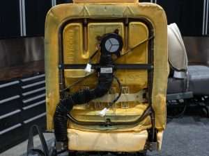 Back of seat with blower and exhaust placement