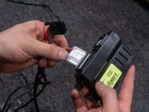 Connect wiring harness to control module, both TED/Blower assemblies and switches.