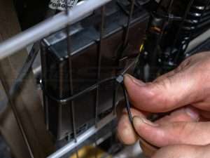 Secure the control module in place with zip ties