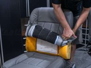 Reupholstering the finished seat