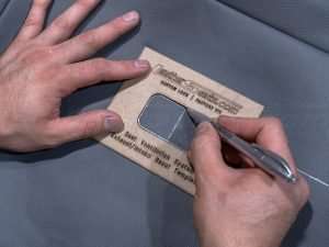 Trace the intake bezel hole