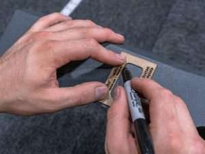 Using the switch template, trace where the switch will be installed