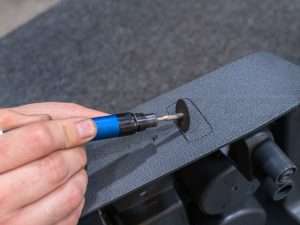 Cut out switch holes.