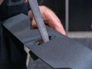 Grind/Sand any excess material for a smooth fitting