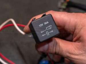 Connect your 12v constant tap wire to pin 30 on the included relay.