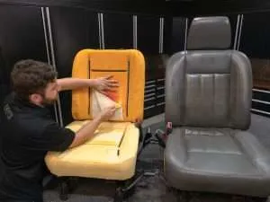 Removing factory seat heater pad from backrest