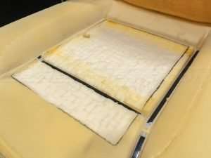 Seat cushon after foam being trenched