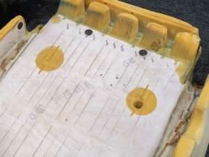 Trace a hole on the foam for TED placement