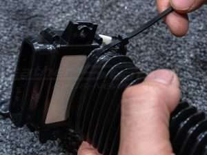 Wrapping zip-tie around connection for extra strength