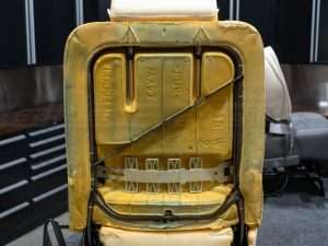 Modify seat if needed to hold blower components. Foam has been modified and an additional bracket has been added