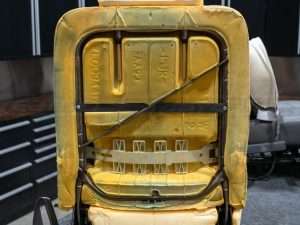 Back of seat after additional foam modifications