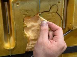 Cutout & Remove foam from traced TED Blower area