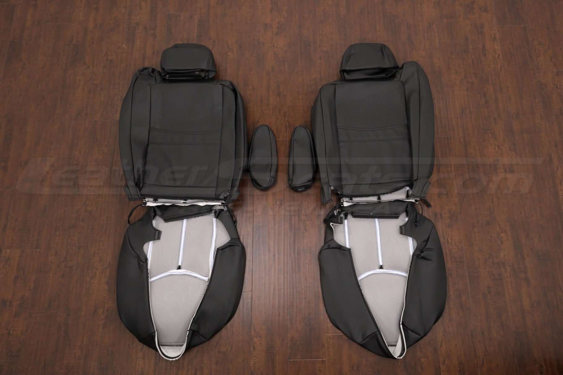 Back view of front seat upholstery