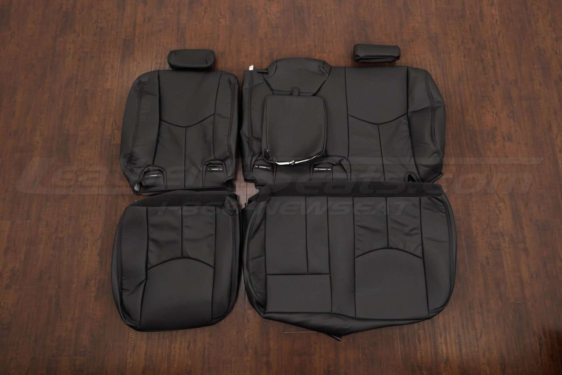 Chevy Suburban Leather Seat Kit - Black - Middle Row Upholstery w/ Armrest