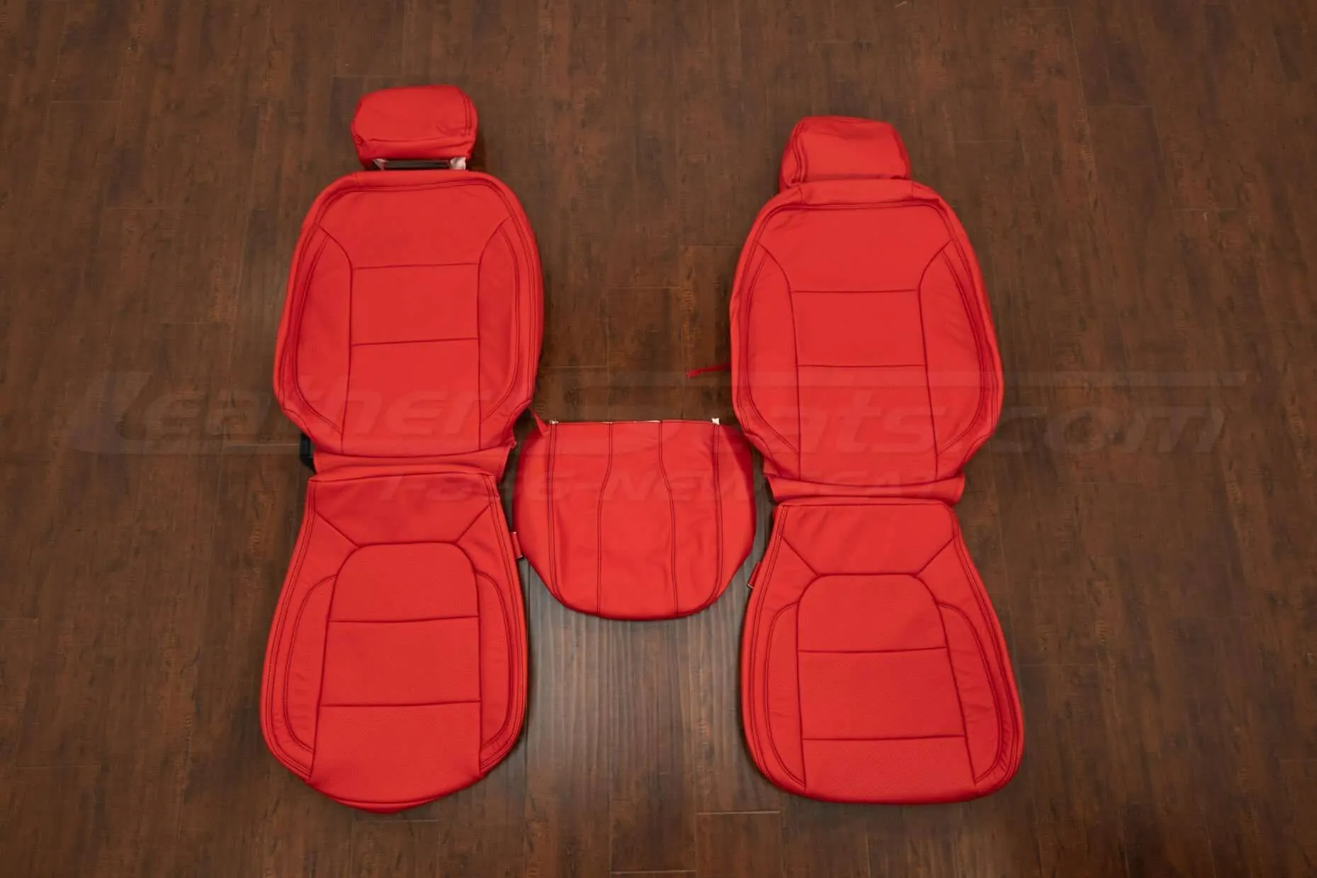 Chevrolet Silverado Leather Seat Kit - Bright Red - Front Seat Upholstery w/ Console