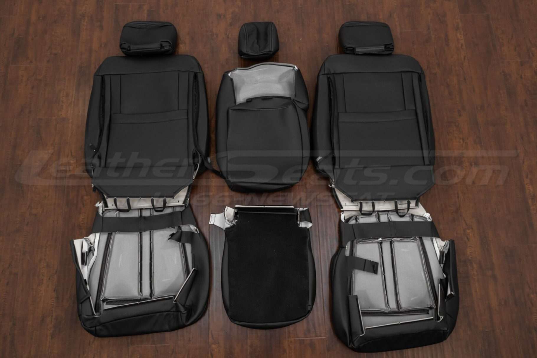 Back view of front seat upholstery