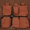 Toyota Tundra Leather Sat Kit - Black & Mitt Brown - Rear seat upholstery w/ Armrest
