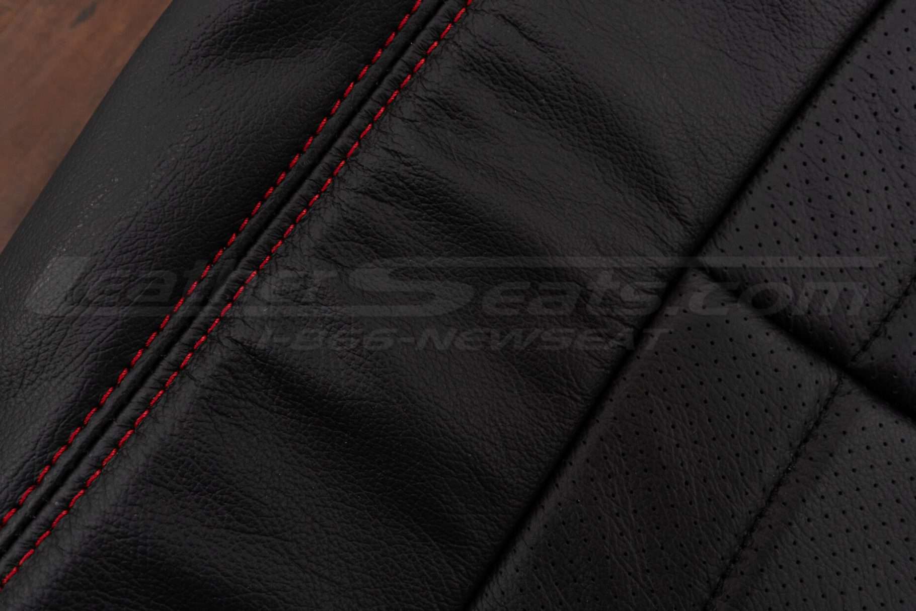 Contrasting Cardinal double-stitching