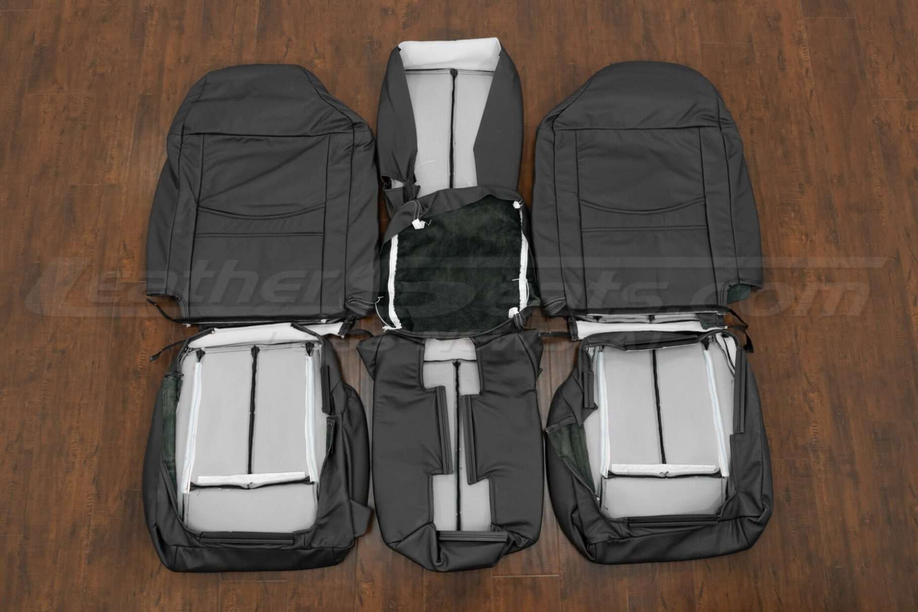 Back view of front seat upholstery