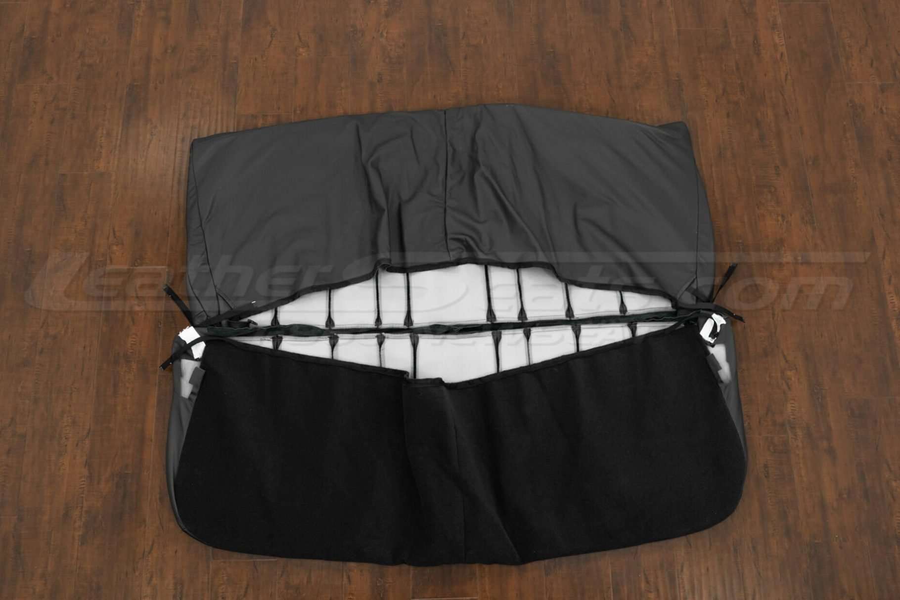 Back view of rear seat upholstery