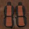 Jeep Wrangler Leather Seat Kit - Black w/ Mitt Brown Body - Front seat upholstery