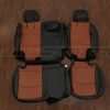 Jeep Wrangler JL Leather Seat Kit - Black & Mitt Brown - Rear seat upholstery
