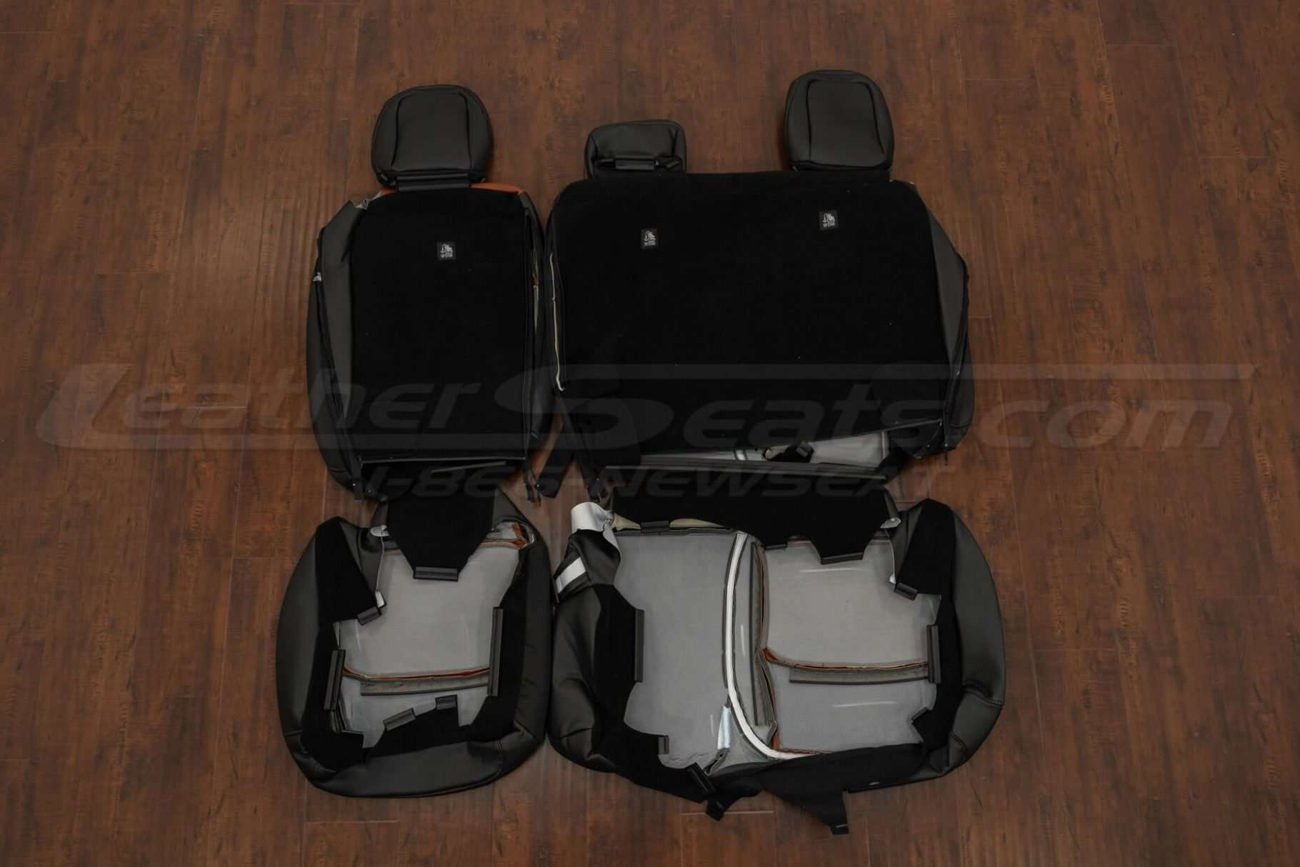 Back view of rear seat upholstery