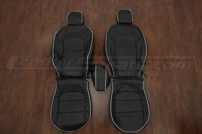 Ford Bronco Leather Seat Kit - Black - Front backrest upholstery