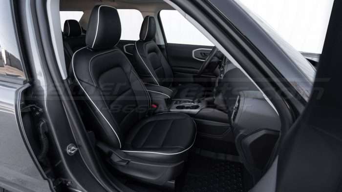 Ford Bronco Sport Installed Leather Seats - Black - Front seats from passenger side