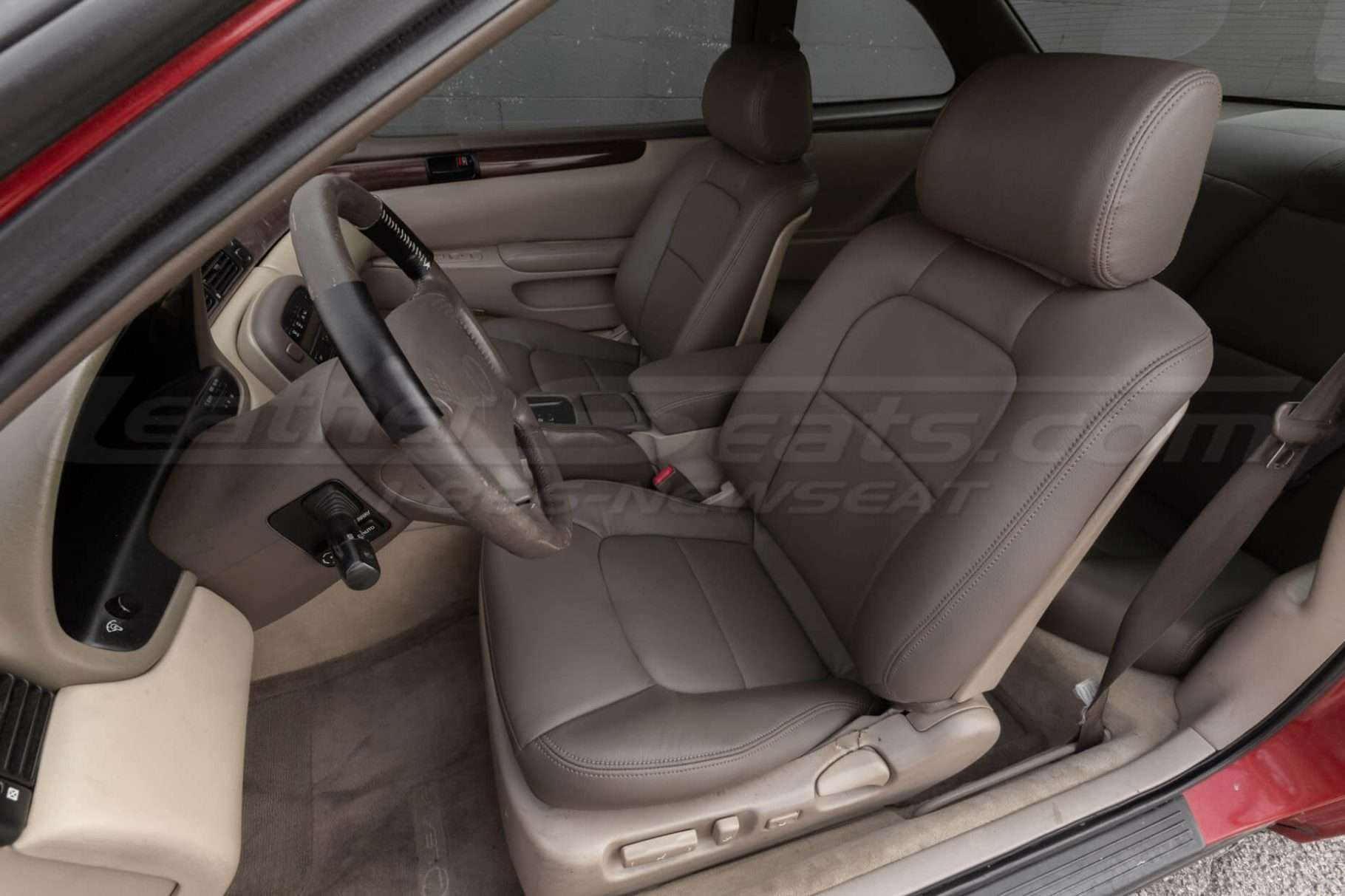 Lexus SC300/400 Installed Leather Seats in Driftwood - Front passenger seat