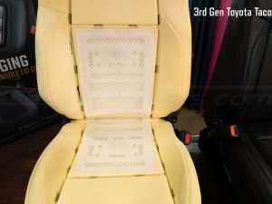 Toyota Tacoma heating pad modified with more holes to optimize airflow