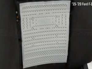 Ford F-150 heating pad modified with more holes to optimize airflow