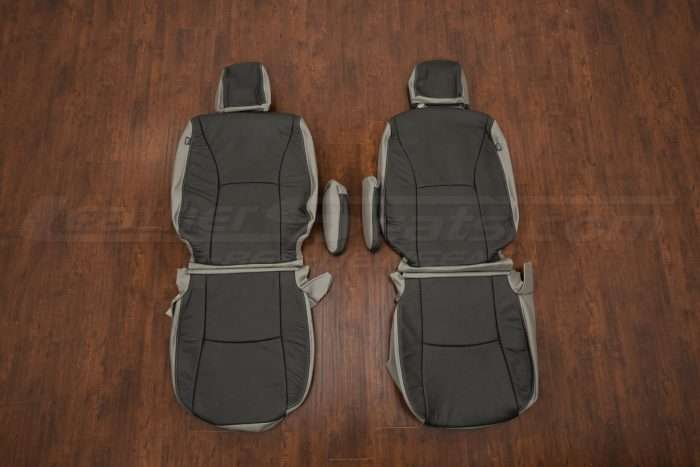 Toyota Highlander Leather Seat Kit - Ash & Dark Graphite - Front seat upholstery w/ Armrests