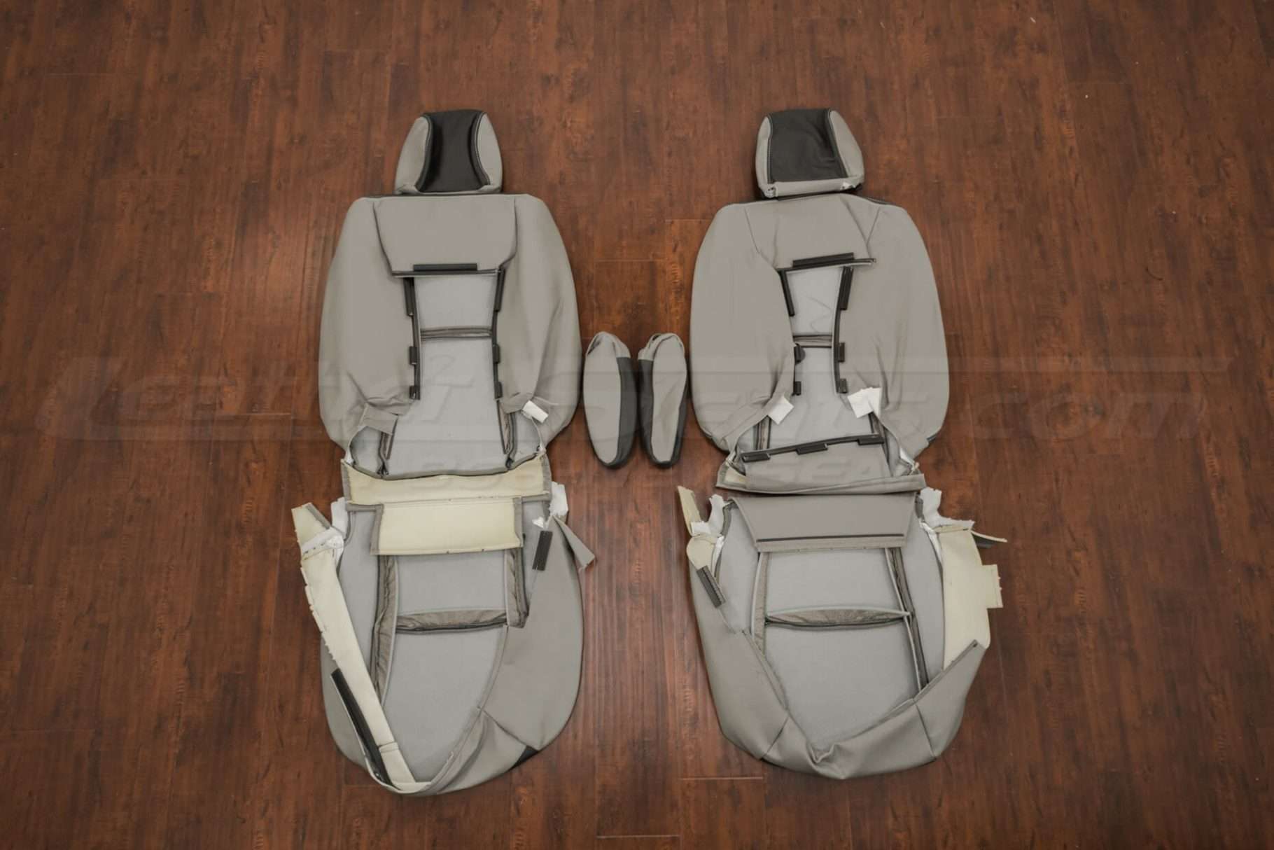 Back view of front seat upholstery