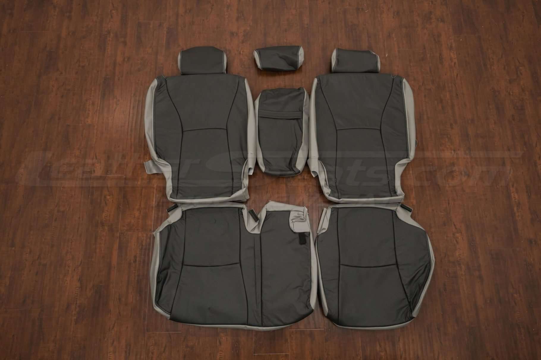 2004-2007 Toyota Highllander Leather Seat Kit - Ash & Dark Graphite - Rear seat upholstery