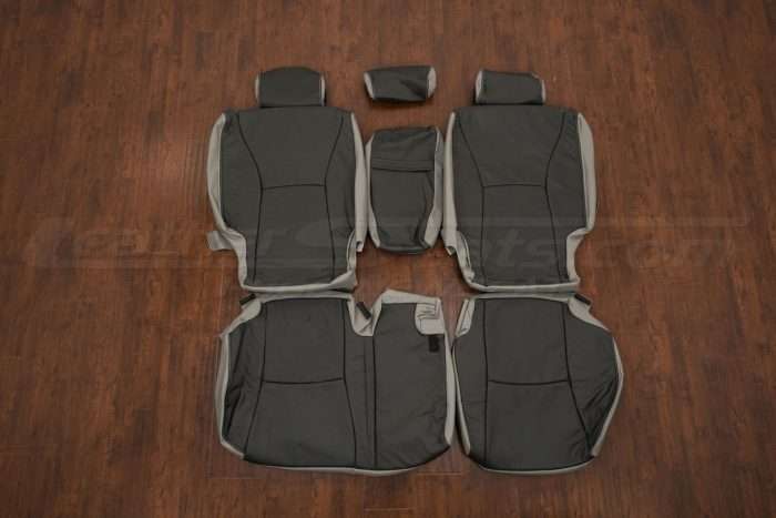 2004-2007 Toyota Highllander Leather Seat Kit - Ash & Dark Graphite - Rear seat upholstery